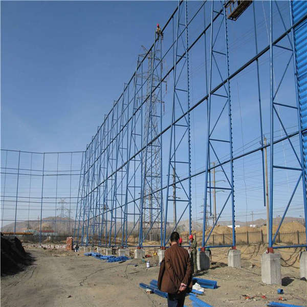 公路路邊藍(lán)色網(wǎng)揚(yáng)塵污染治理 電廠(chǎng)金屬防塵網(wǎng) 鐵板擋風(fēng)網(wǎng)